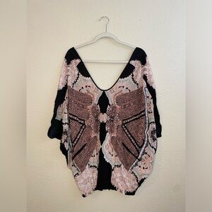 Victoria’s Secret swim cover up | boho paisley print | embellished | size S/XS